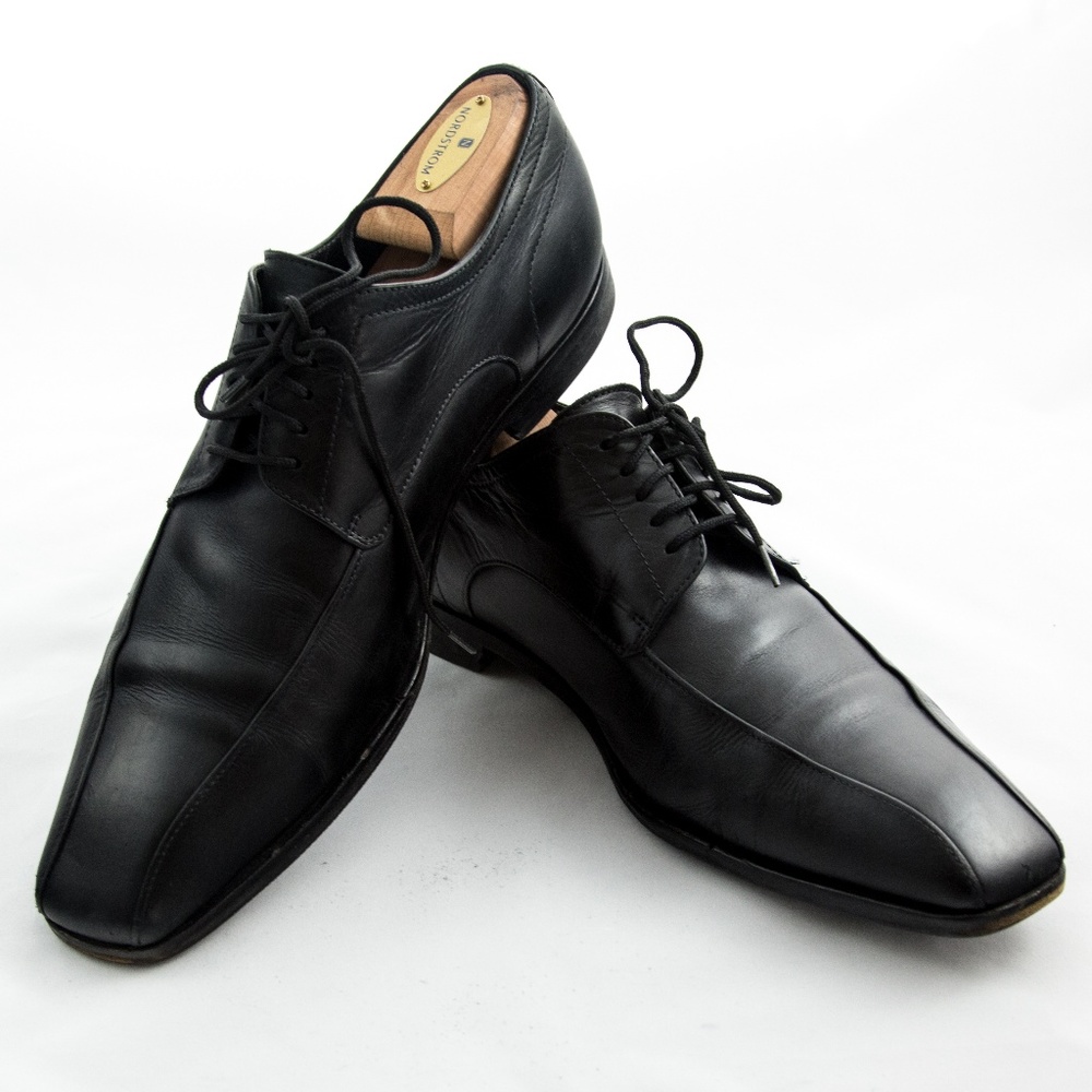 Hugo Boss Black Leather Lace-up Shoes Size 9.5 - Picture 3 of 8